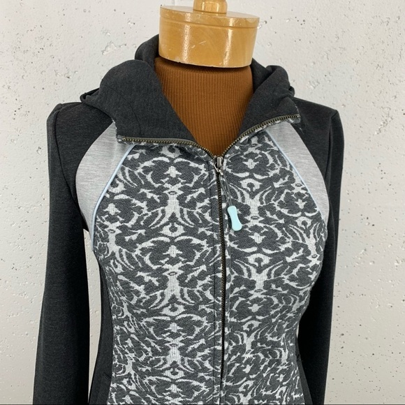 Anthropologie Pure + Good Size XS Gray Zip Up Hoodie Sweatshirt Jacket - Picture 7 of 11